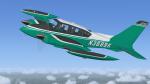 FSX Cessna 310Q green and black on white N3689K Textures